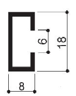 cod. art. FM2349 : profilo in alluminio speciale