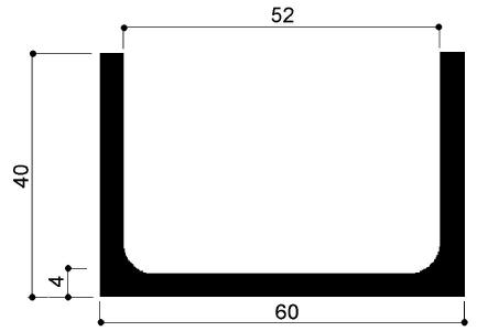 cod. art. FM3043 : profilo in alluminio speciale